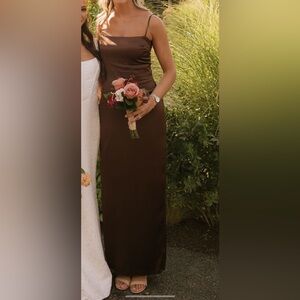 Reformation Brown Frankie Maxi Dress
